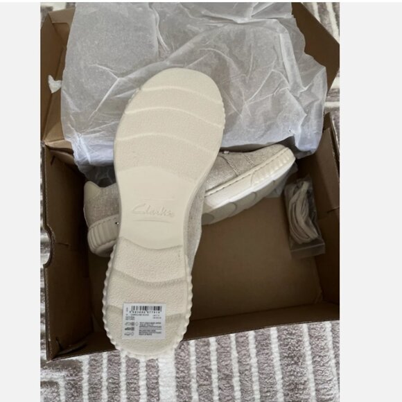 Clarks Collection Lace-Up Sneakers Caroline Echo Natural 9 Medium - Picture 4 of 4